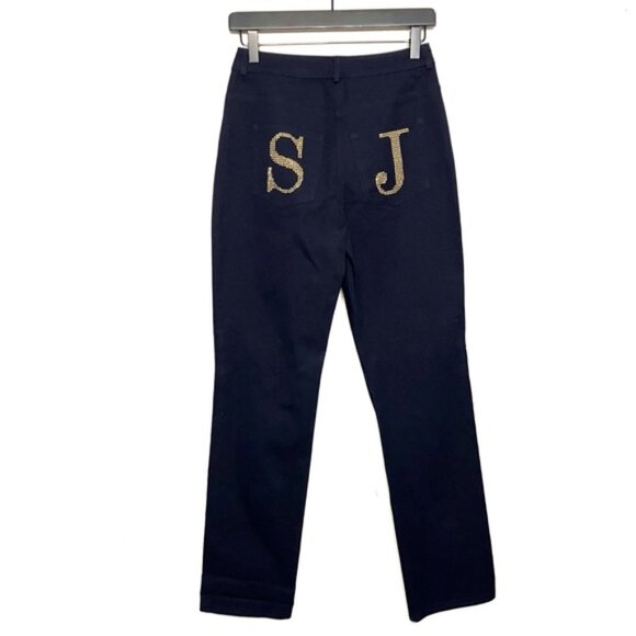 St. John Yellow Label Embellished Casual Pants - Picture 1 of 8